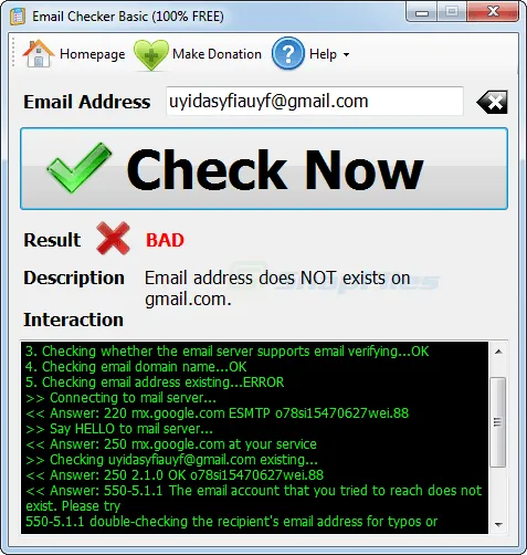 Email Checker Basic ภาพหน้าจอ 2