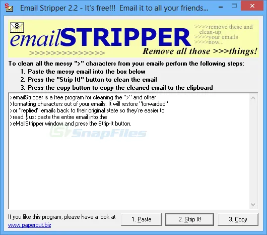 Email Stripper ภาพหน้าจอ 1