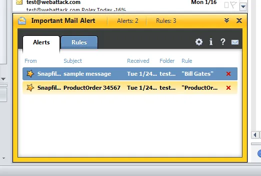 Important Mail Alert for Outlook ภาพหน้าจอ 2