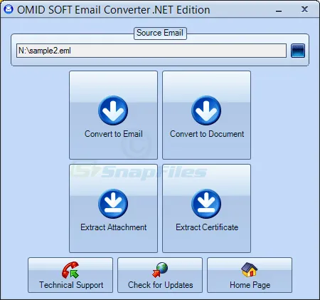 OmidSoft Email Converter ภาพหน้าจอ 1