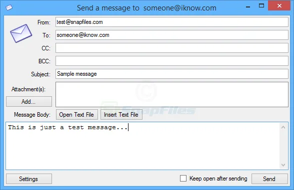 SMTP Mail Sender ภาพหน้าจอ 1