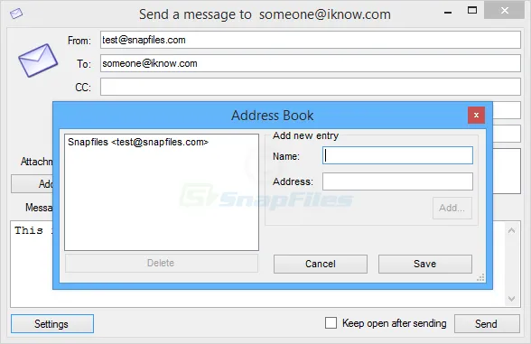 SMTP Mail Sender ภาพหน้าจอ 2