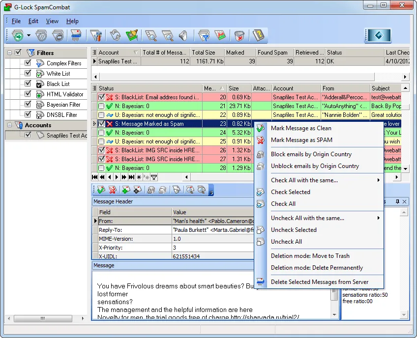 G-Lock SpamCombat ภาพหน้าจอ 1