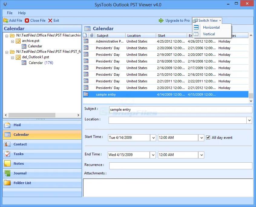 Systools Outlook PST Viewer ภาพหน้าจอ 2