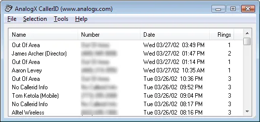 AnalogX CallerID ภาพหน้าจอ 1