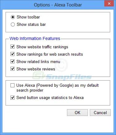 Alexa Toolbar for Firefox ภาพหน้าจอ 2