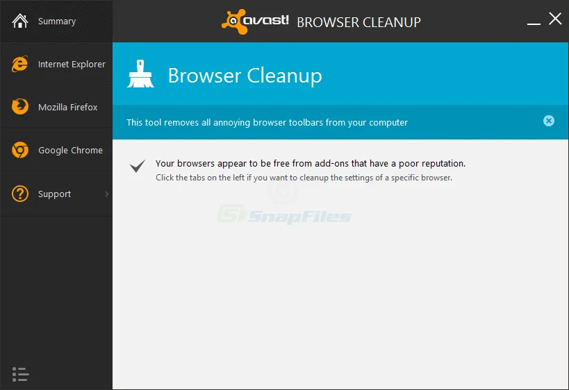 Avast Browser Cleanup Tool ภาพหน้าจอ 1