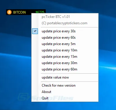 BITCOIN ticker ภาพหน้าจอ 2