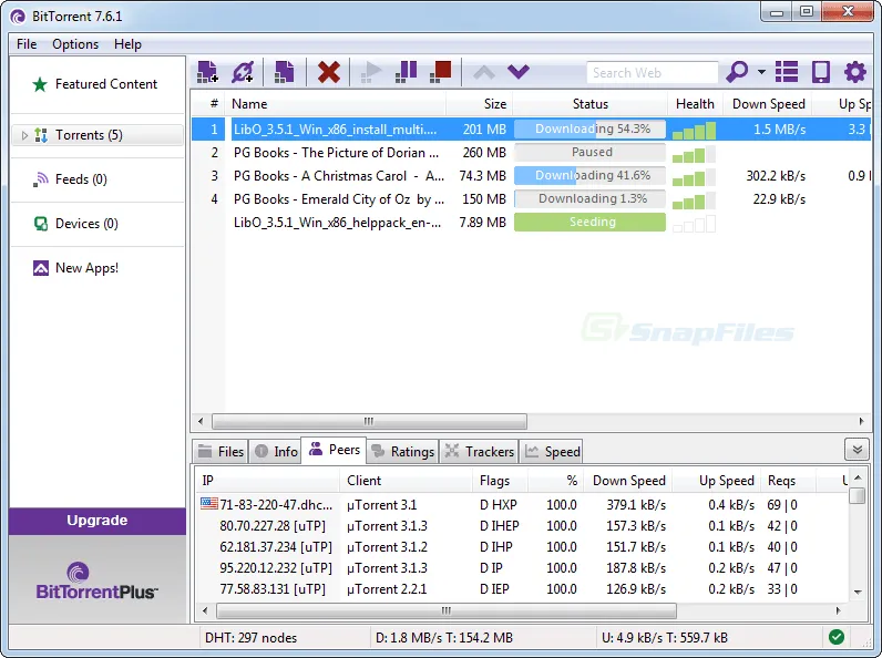 BitTorrent Free ภาพหน้าจอ 1