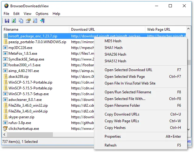 BrowserDownloadsView ภาพหน้าจอ 2