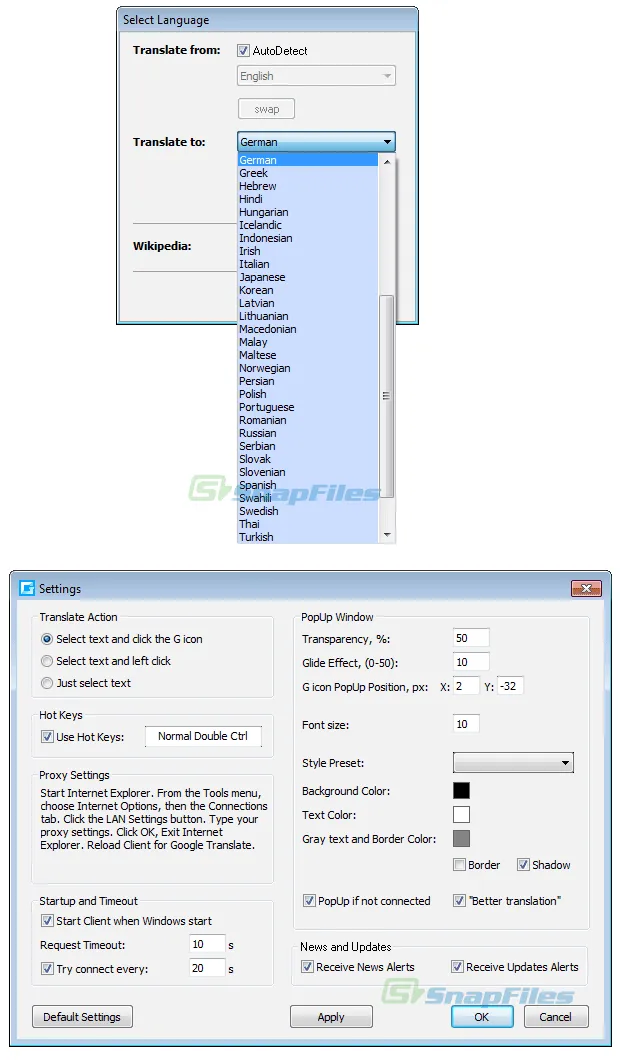 Client for Google Translate ภาพหน้าจอ 2