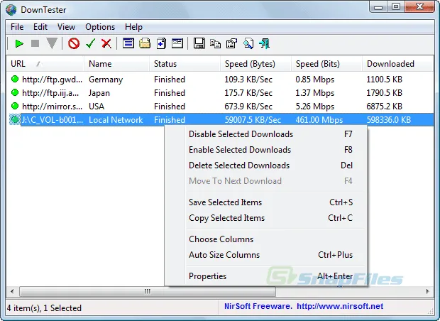 DownTester ภาพหน้าจอ 1