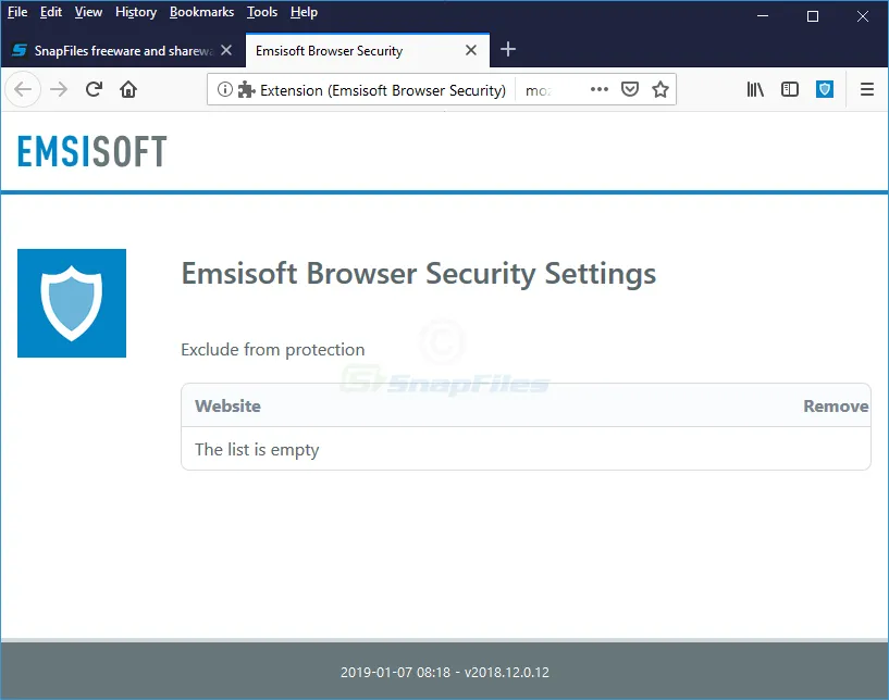 Emsisoft Browser Security for Firefox ภาพหน้าจอ 2