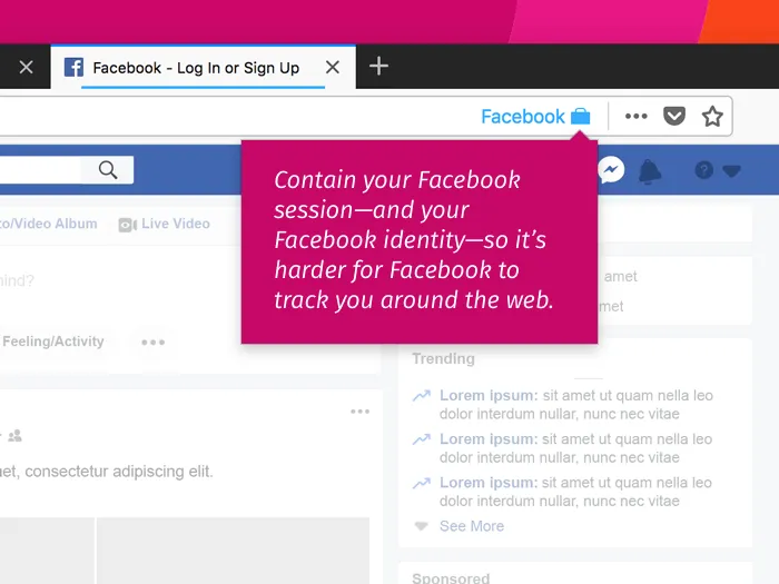 Facebook Container ภาพหน้าจอ 1