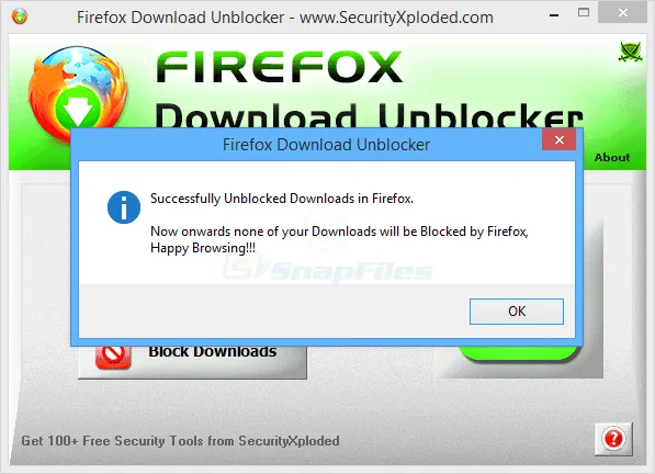 Firefox Download Unblocker ภาพหน้าจอ 2