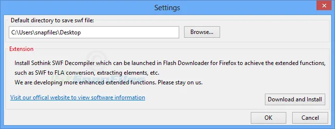 Flash Downloader for Firefox ภาพหน้าจอ 2