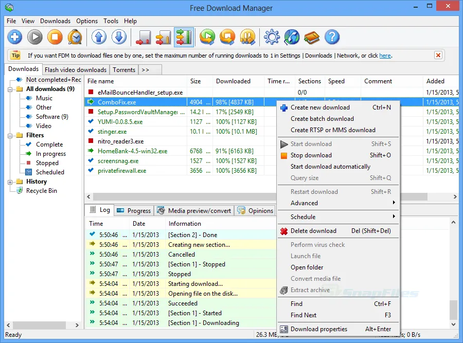 Free Download Manager ภาพหน้าจอ 1