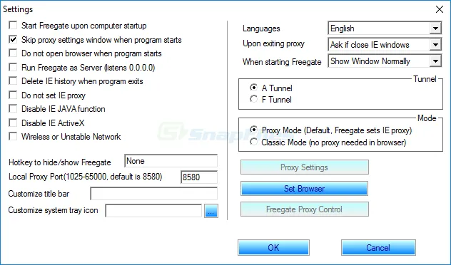 Freegate ภาพหน้าจอ 2