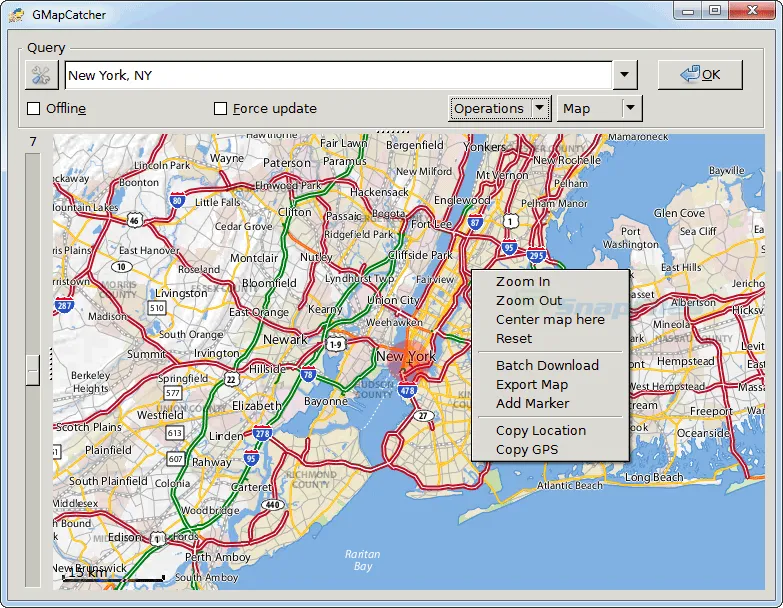 GMapCatcher ภาพหน้าจอ 1