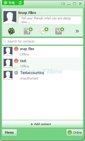 ICQ ภาพหน้าจอ 1