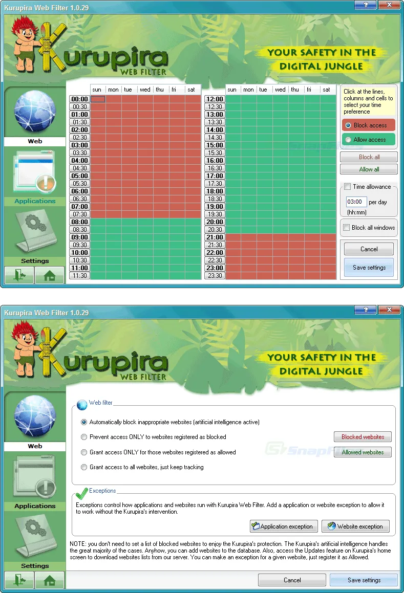 Kurupira Web Filter ภาพหน้าจอ 2