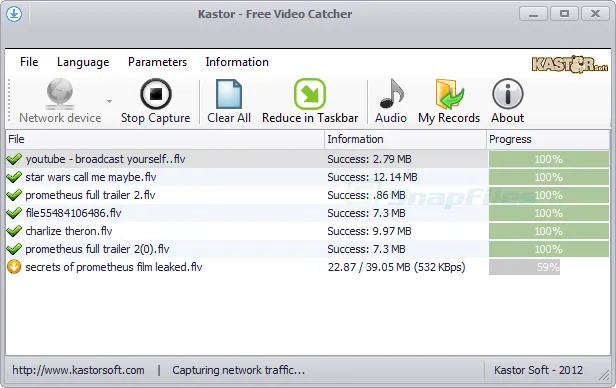 Kastor Free Video Catcher ภาพหน้าจอ 1