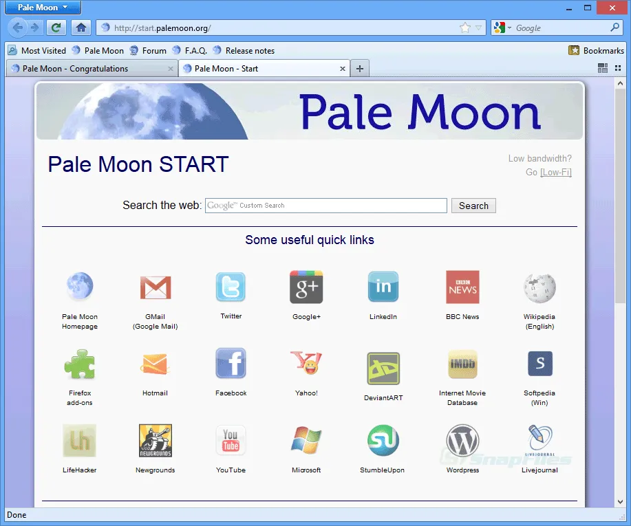 Pale Moon ภาพหน้าจอ 1