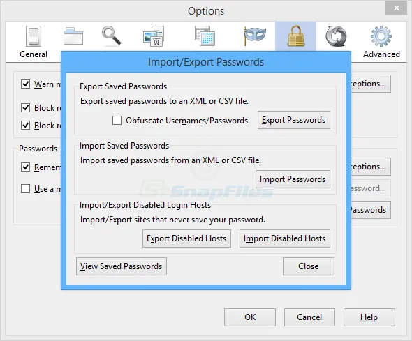 Firefox Password Exporter ภาพหน้าจอ 1