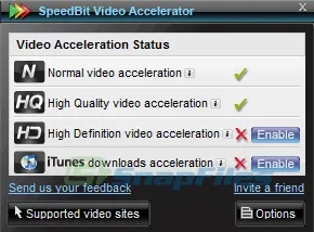 SPEEDbit Video Accelerator ภาพหน้าจอ 1