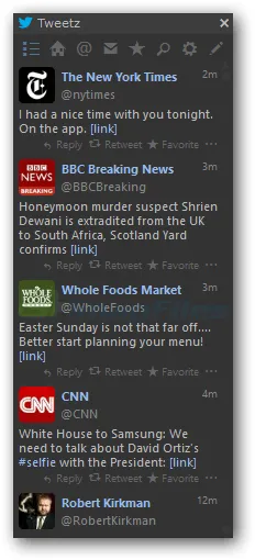 Tweetz Desktop ภาพหน้าจอ 1