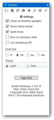 Tweetz Desktop ภาพหน้าจอ 2