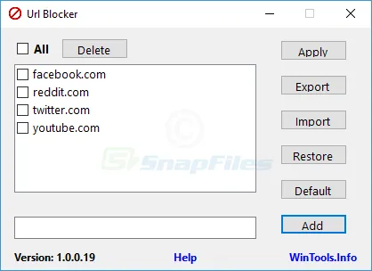 Url Blocker ภาพหน้าจอ 1