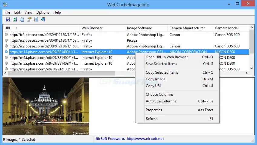 WebCacheImageInfo ภาพหน้าจอ 1