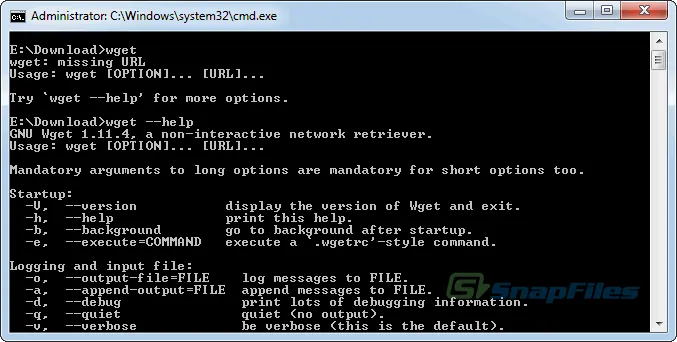 WGET ภาพหน้าจอ 1