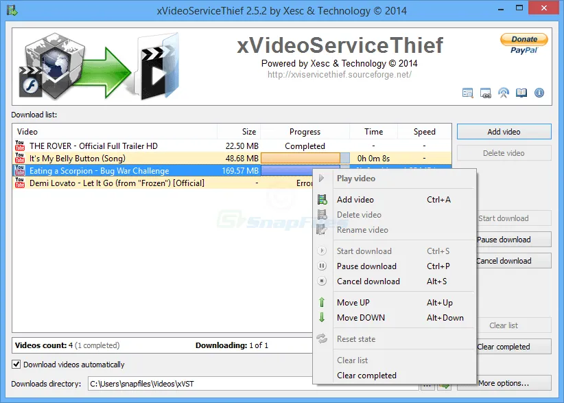 xVideoServiceThief ภาพหน้าจอ 1