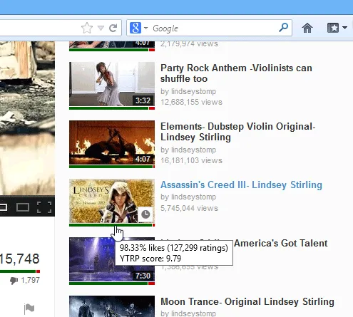 YouTube Ratings Preview ภาพหน้าจอ 1