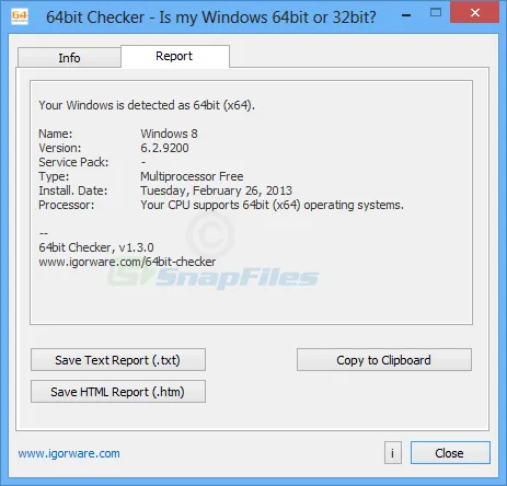 64bit Checker ภาพหน้าจอ 2