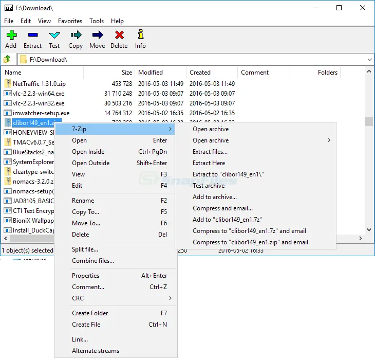 7-Zip ภาพหน้าจอ 1