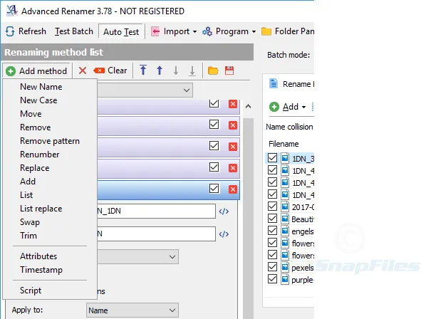 Advanced Renamer ภาพหน้าจอ 2