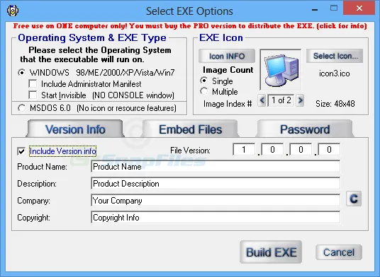 Advanced BAT to EXE Converter ภาพหน้าจอ 2