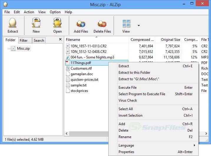 ALZip ภาพหน้าจอ 1