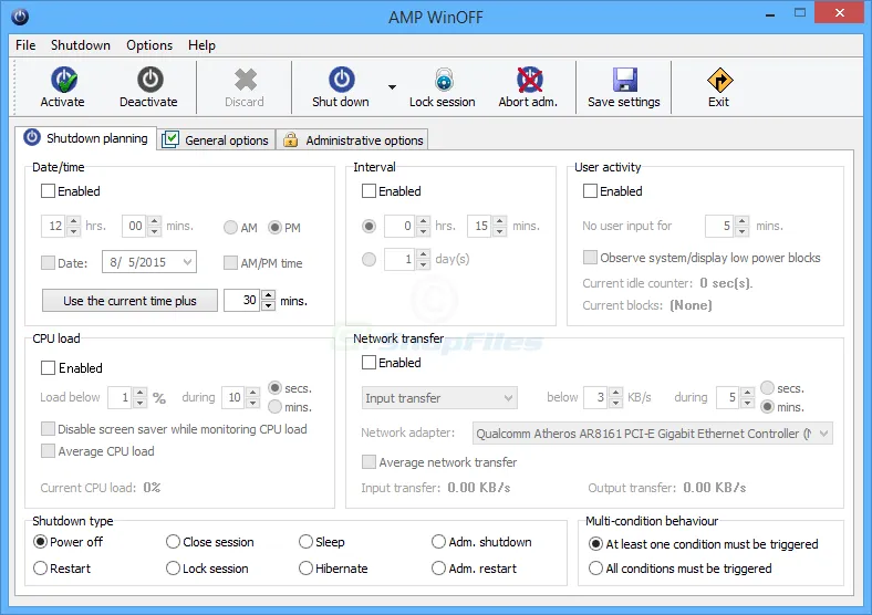 AMP WinOFF ภาพหน้าจอ 1