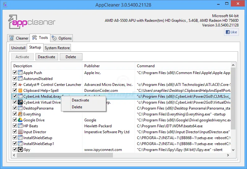 AppCleaner ภาพหน้าจอ 2