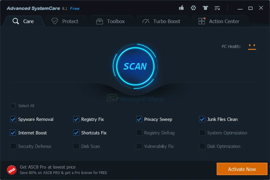 Advanced SystemCare Free ภาพหน้าจอ 1