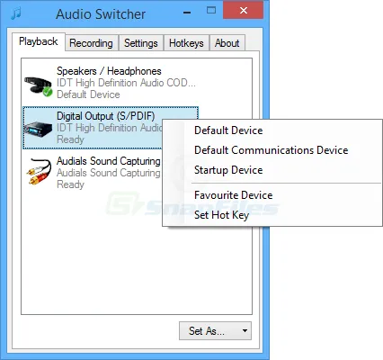 Audio Switcher ภาพหน้าจอ 1