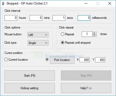 AutoClicker ภาพหน้าจอ 1