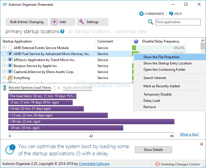 Autorun Organizer ภาพหน้าจอ 2