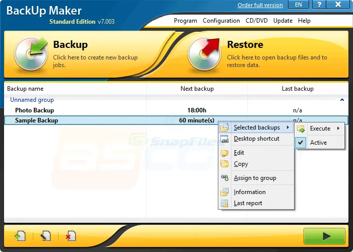 BackUp Maker ภาพหน้าจอ 1