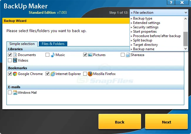 BackUp Maker ภาพหน้าจอ 2