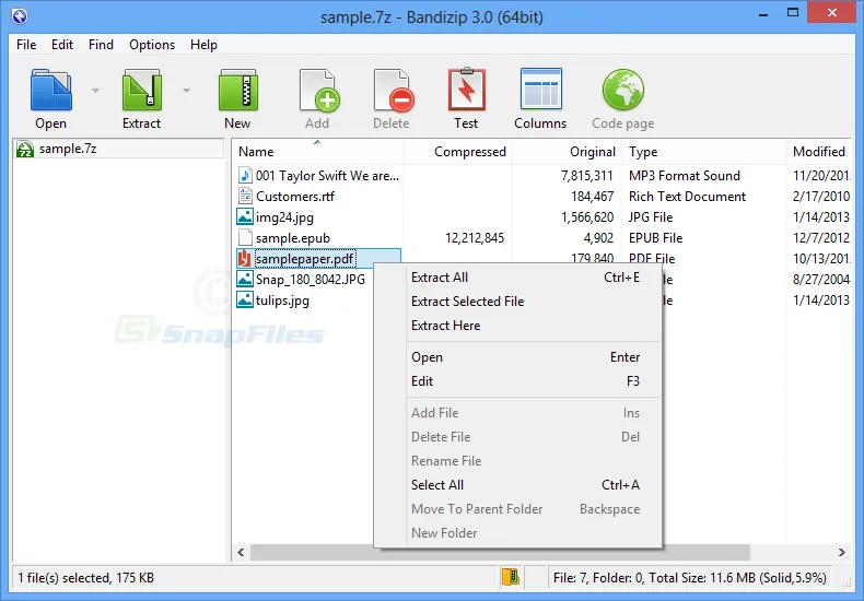 Bandizip ภาพหน้าจอ 1